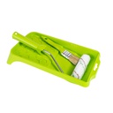 Spring  Set small-green:Paint tray 15x32,Brush 30mm, mini roller  Microfiber Natur 10cm  with handle